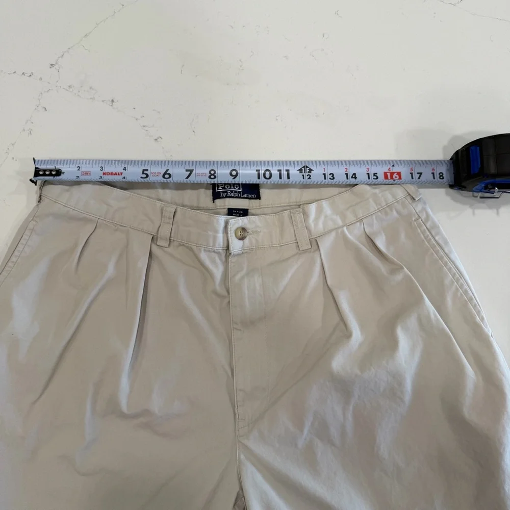 Polo Ralph Lauren Men’s Natural Tyler Pleated Chino Short 36